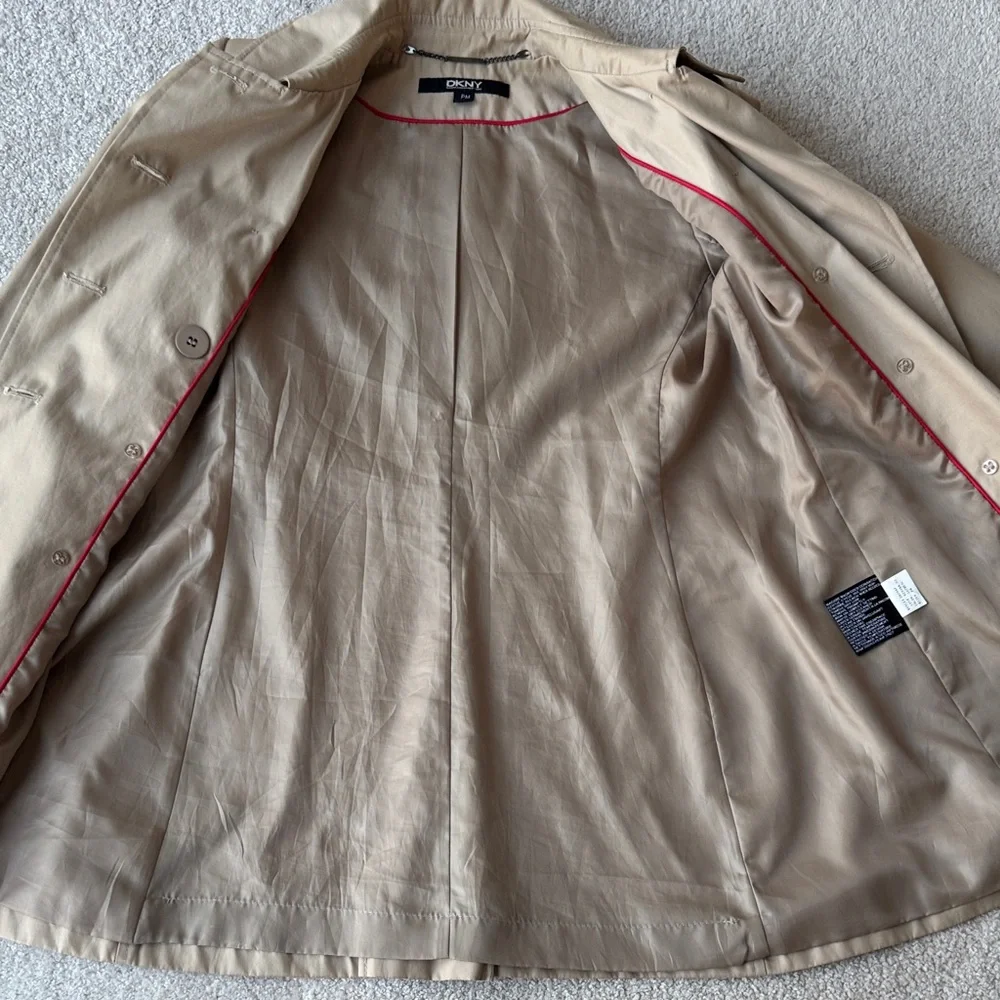 DKNY Fashionable & Timeless Women's Beige Trench Coat - Picture 9 of 11